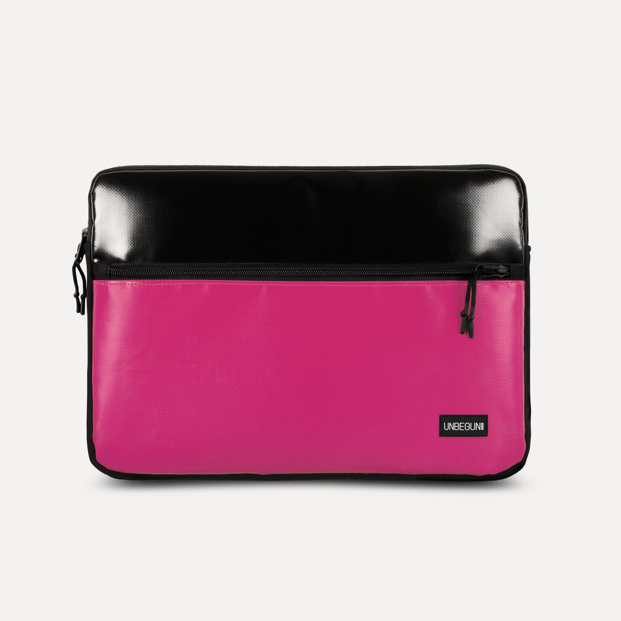 LAPTOP CASE WITH FRONT COMPARTMENT (BLACK/PINK)