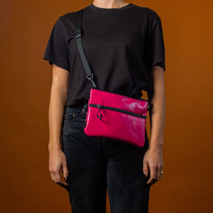 pink shoulder bag sustainable unbegun upcycle 2